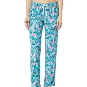 Lilly Pulitzer Barking Up The Palm Tree Pajama Pants Size Small